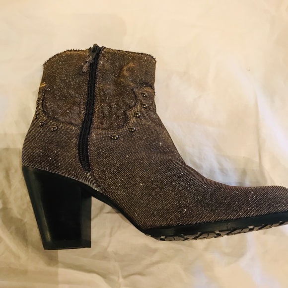 Stuart Weitzman Shimmer Studded Western Bootie - Picture 2 of 7